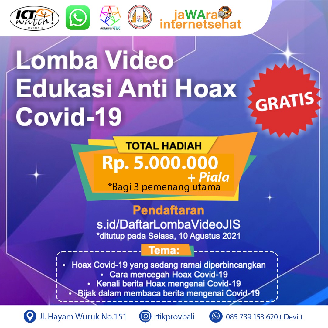 Lomba Video Edukasi Anti Hoax Covid-19