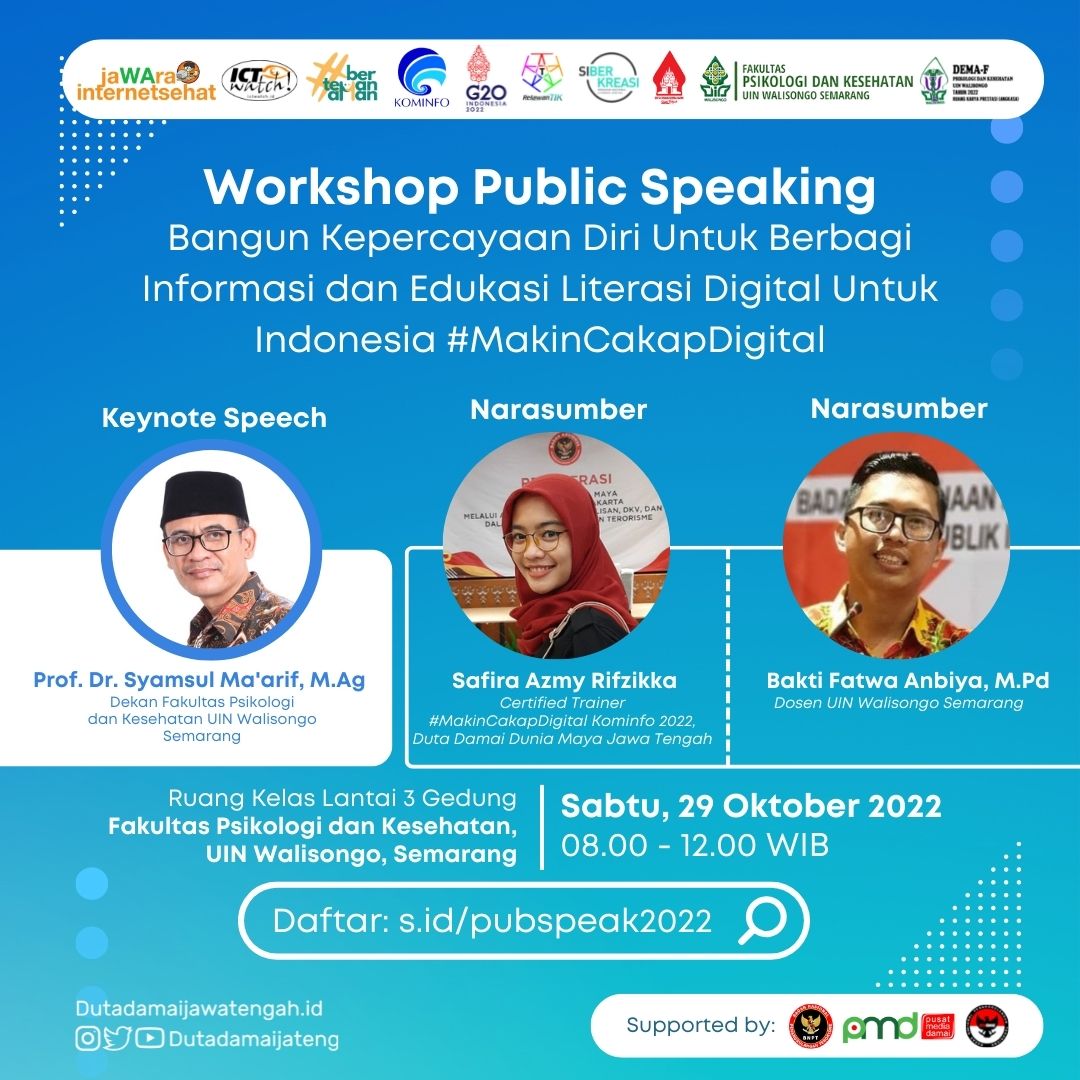 Workshop Public Speaking: Bangun Kepercayaan Diri Melalui Edukasi Literasi Digital Untuk Indonesia #MakinCakapDigital