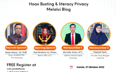 Workshop dan Pelatihan Literasi Digital : Hoax Busting & Literacy Privacy Melalui Blog